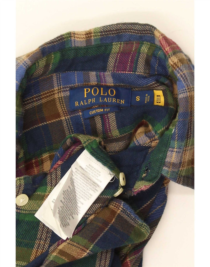 Polo Ralph Lauren Chemise en flanelle pour homme, coupe personnalisée, petits carreaux multicolores