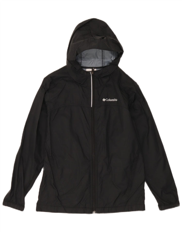 Columbia Veste de Pluie à Capuche Garçon 10-11 Ans Nylon Noir Moyen