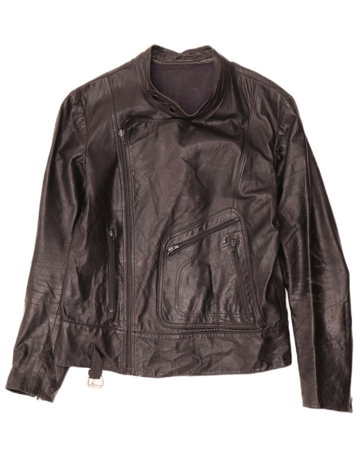 Dainese Veste en cuir de motard pour femme UK 14 Cuir noir moyen