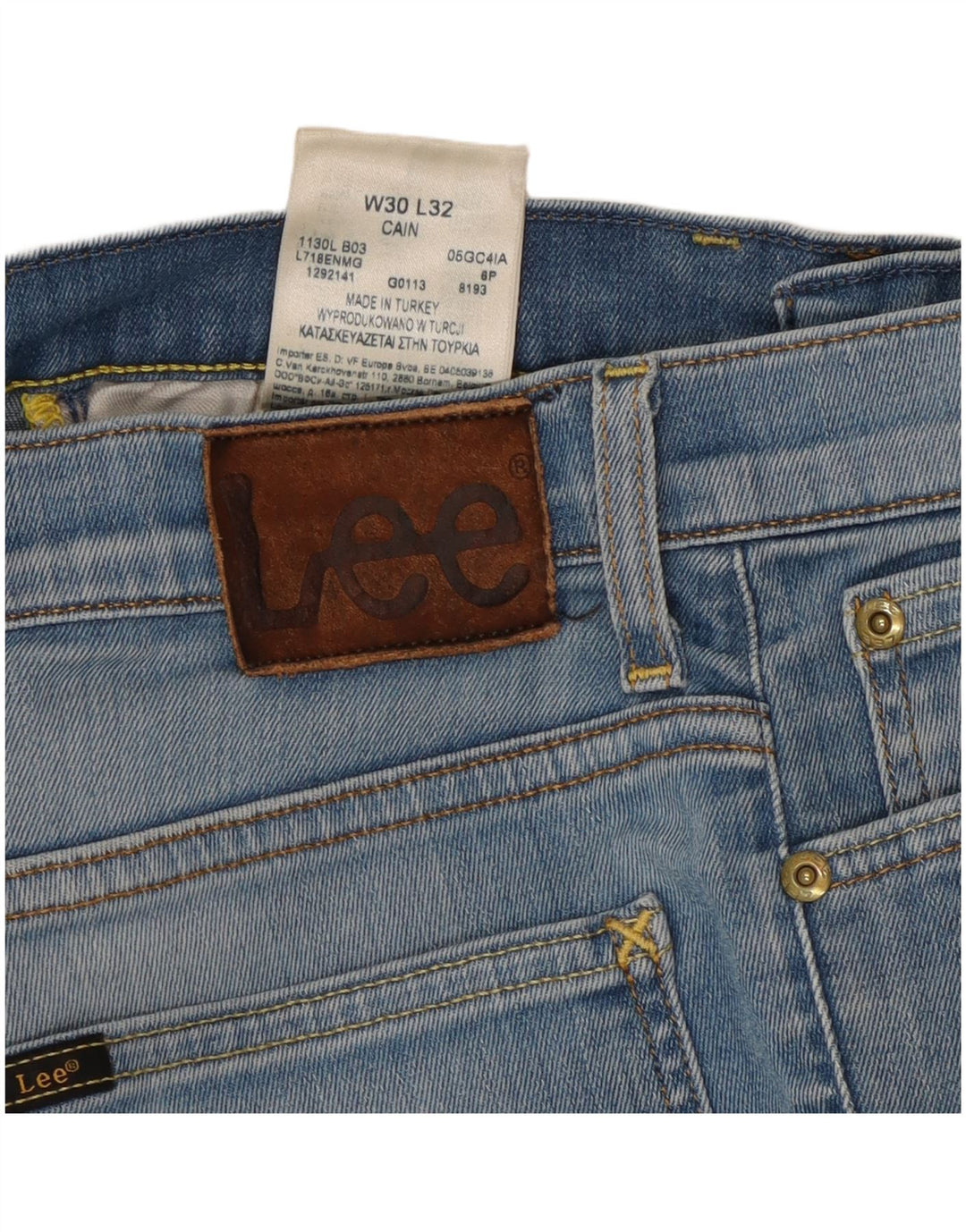 LEE Jean Slim Cain Femme W30 L27 Bleu Coton