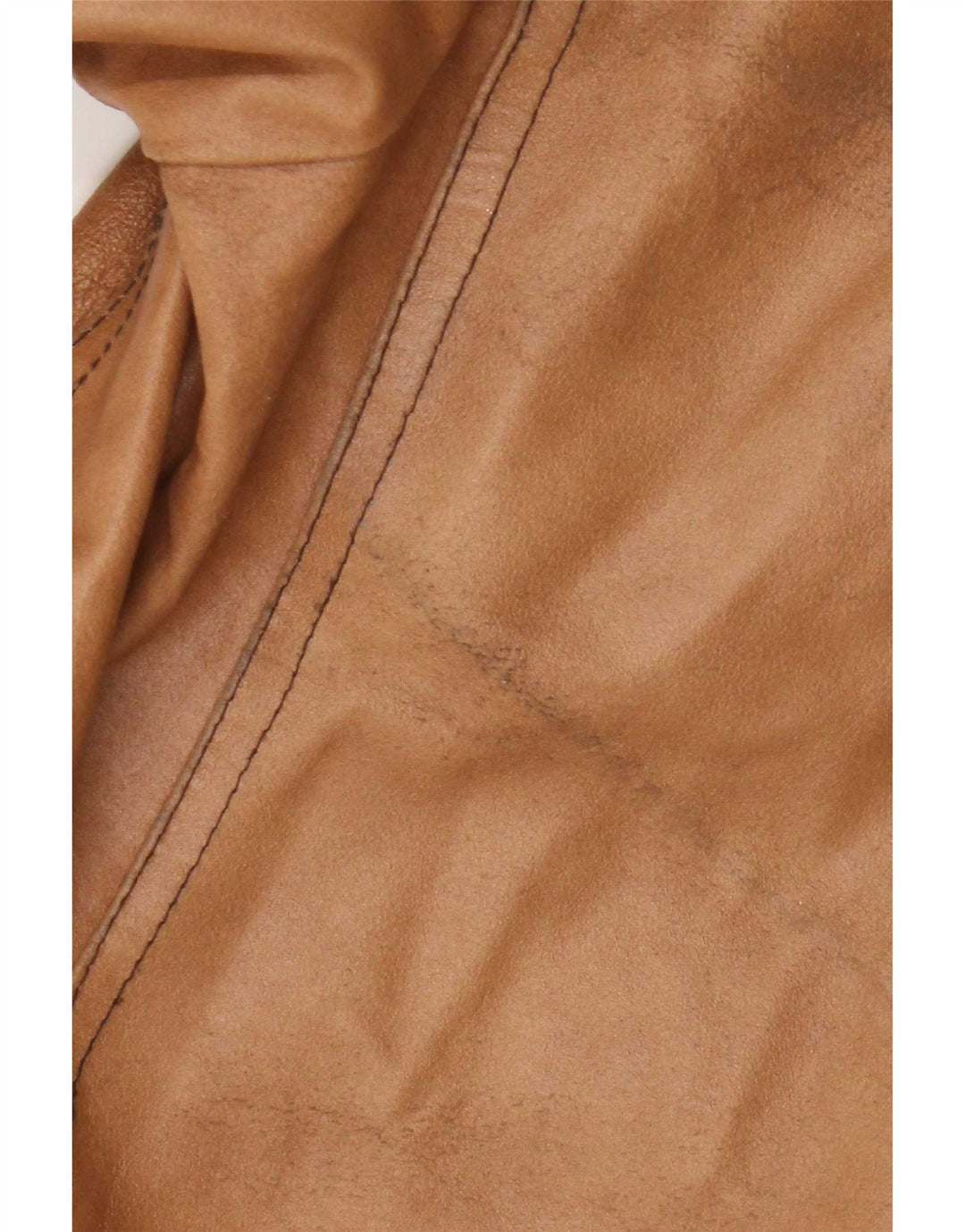 veste en cuir femme vintage UK 18 XL Beige