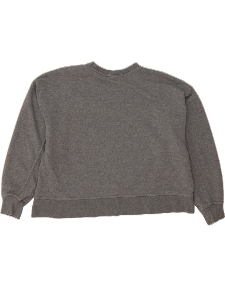NIKE Womens Oversized Graphic Sweatshirt Jumper UK 16 Large Grey Cotton Vintage Nike and Second-Hand Nike from Messina Hembry 
