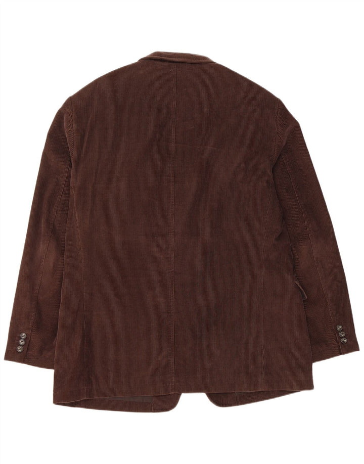 Marks & Spencer Veste blazer en velours côtelé à 2 boutons pour homme UK 40 Large Marron
