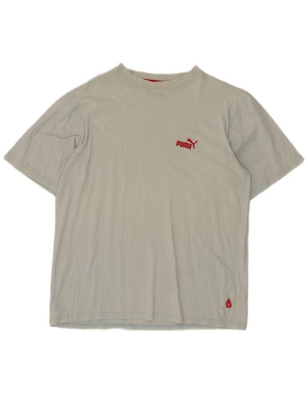 Puma T-Shirt à Manches Courtes Regular Homme Bleu Moyen Coton