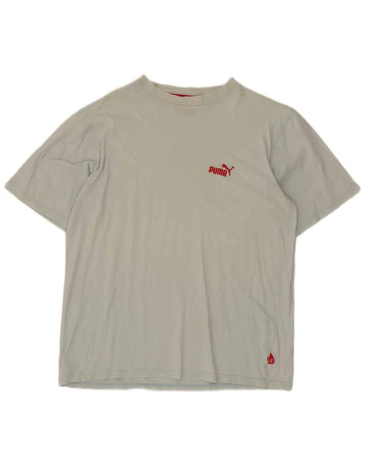 Puma T-Shirt à Manches Courtes Regular Homme Bleu Moyen Coton