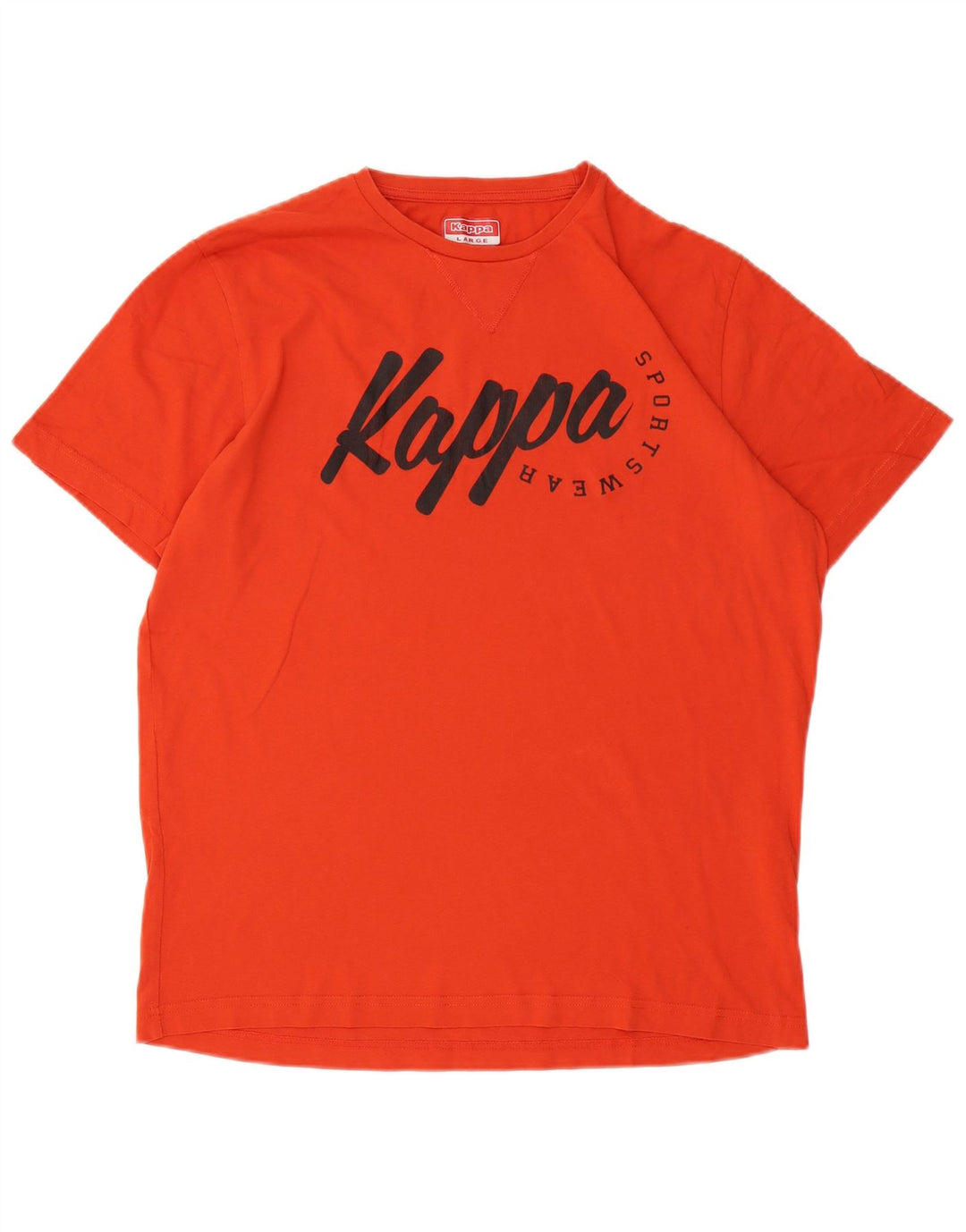 Kappa T-Shirt Graphique Homme Grand Orange Coton