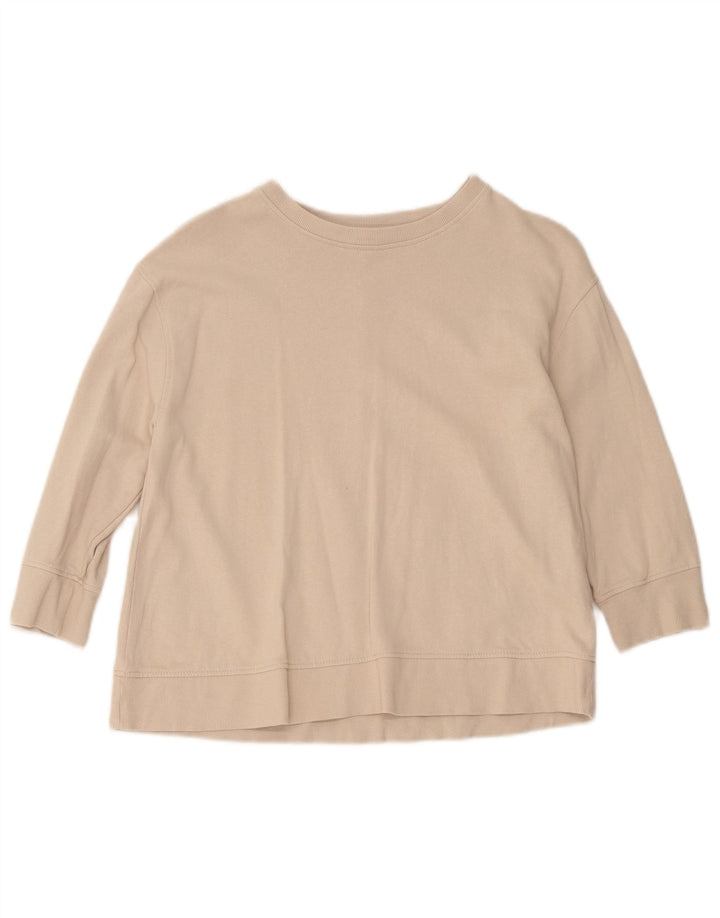 Zara Sweat-shirt à manches 3/4 pour femme UK 10 Small Beige