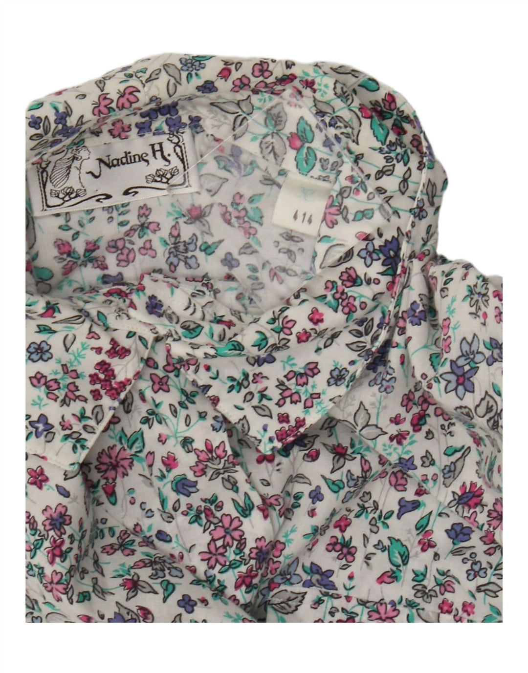 Nadine H Chemisier à manches courtes pour femme EU 38 Medium Blanc Floral