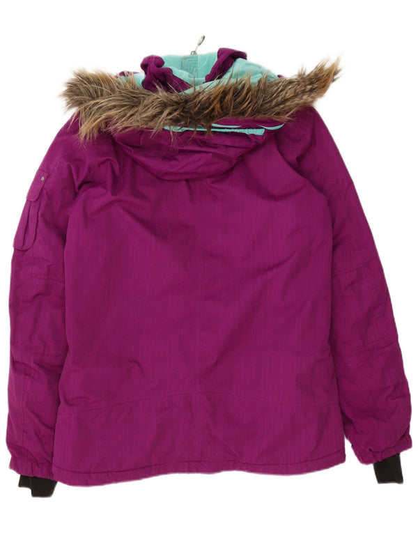 The North Face Veste coupe-vent à capuche pour femme UK 10 Small Violet