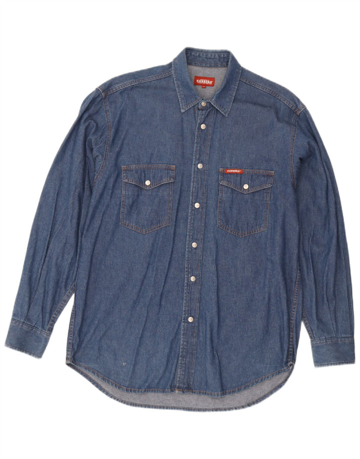 Carrera Chemise En Jean Bleu Moyen Coton Homme
