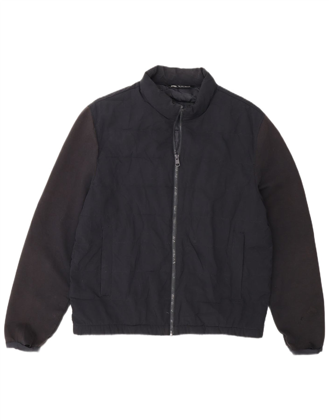 Zara Veste matelassée pour homme UK 40 Large Bleu marine