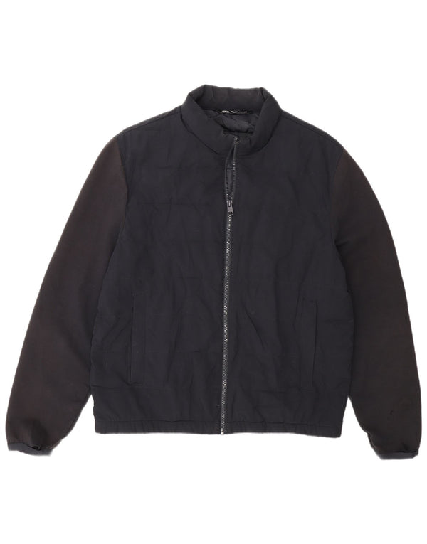 Zara Veste matelassée pour homme UK 40 Large Bleu marine
