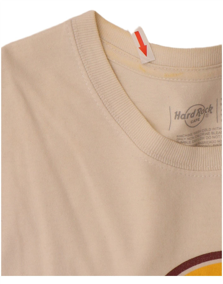 Hard Rock Cafe Lisboa Graphic T-Shirt Homme Blanc cassé Coton