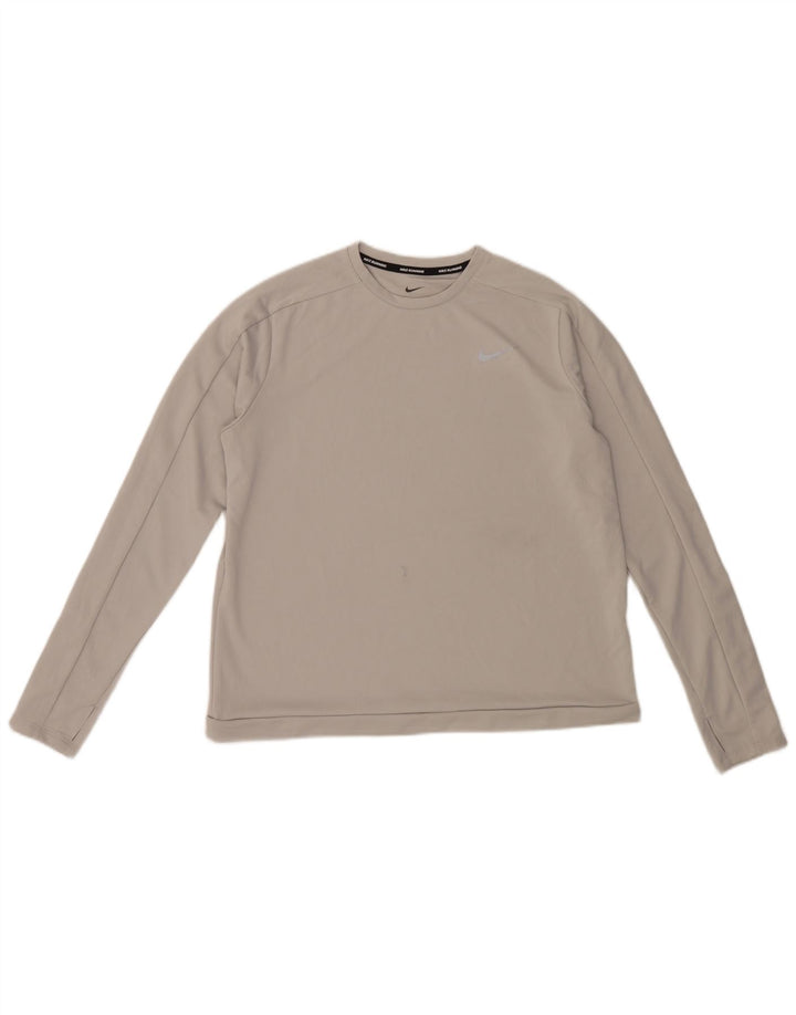 Nike Haut à manches longues pour femme UK 16 Large Gris