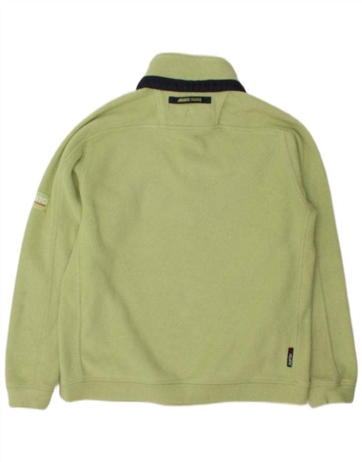Musto Pull polaire à col boutonné pour homme en polyester vert moyen