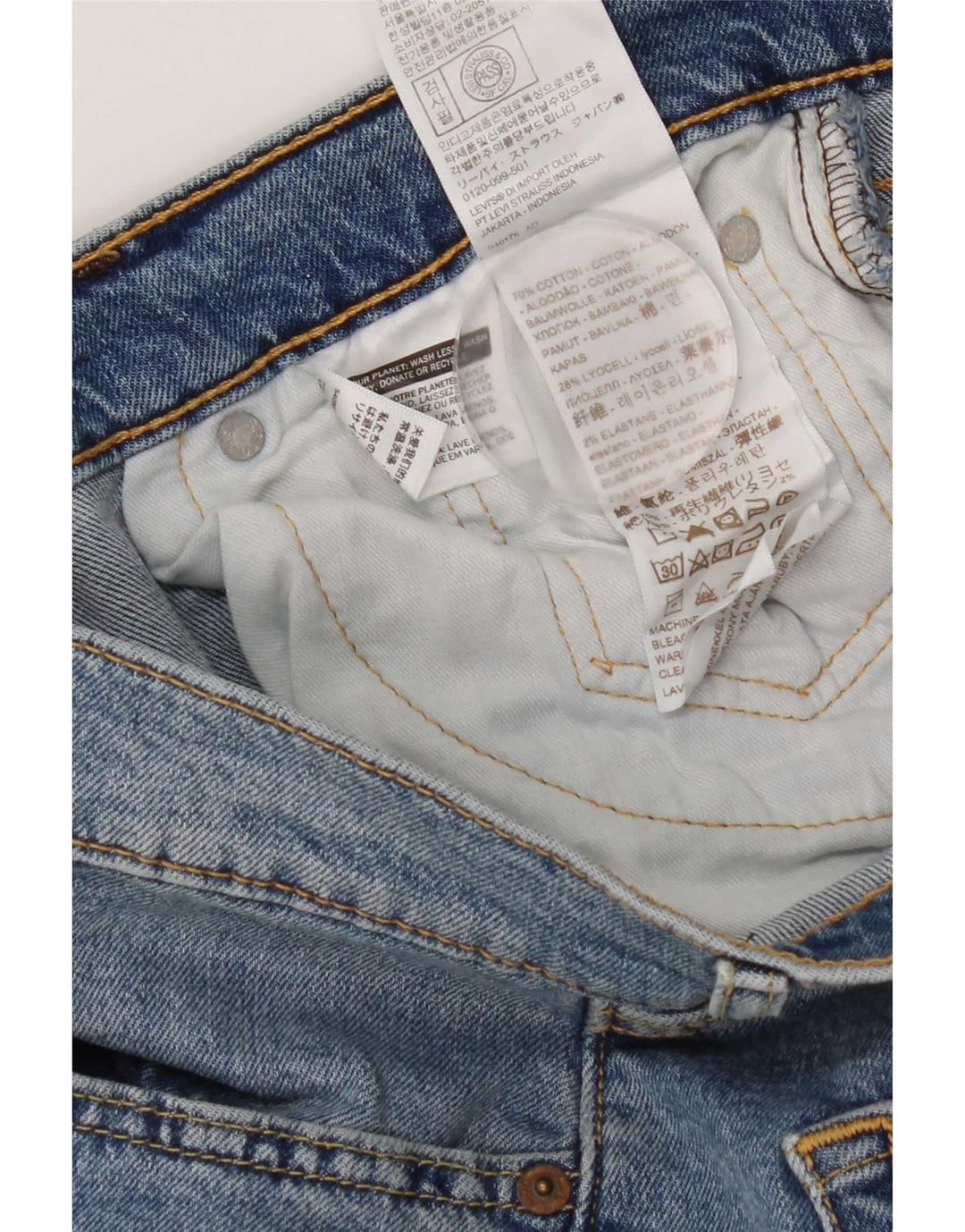 Levi's Jean Droit 514 Homme Bleu W32 L32 Coton