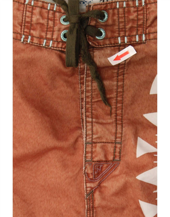Quiksilver Short de Bain Graphique Homme Marron Moyen Géométrique Polyester