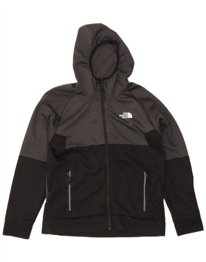 The North Face Pull à capuche zippé pour homme Large Gris Colorblock Polyester