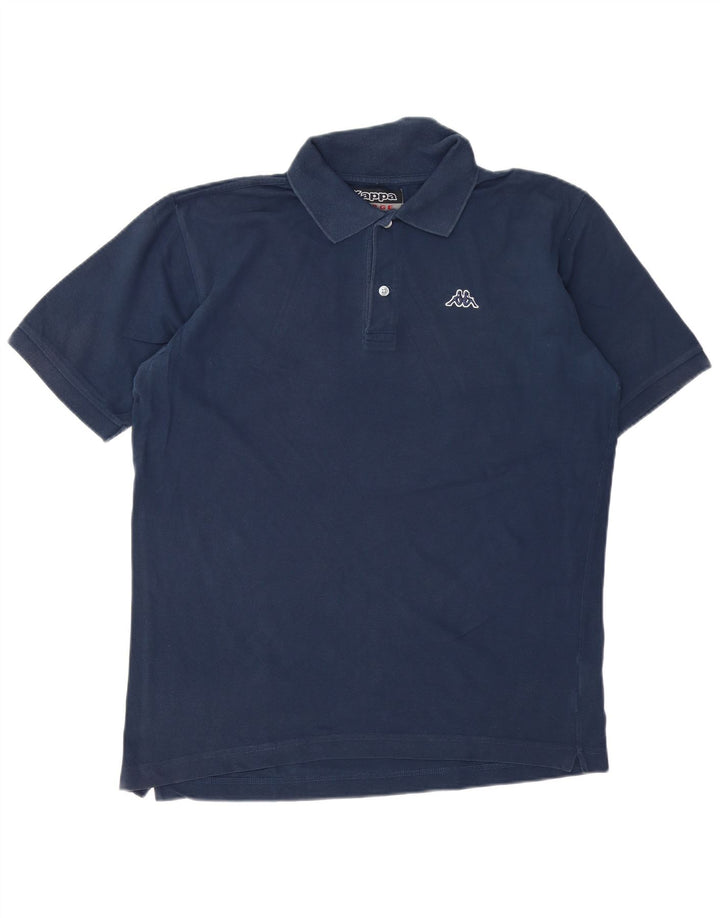 Kappa Polo Homme Large Bleu Marine Coton