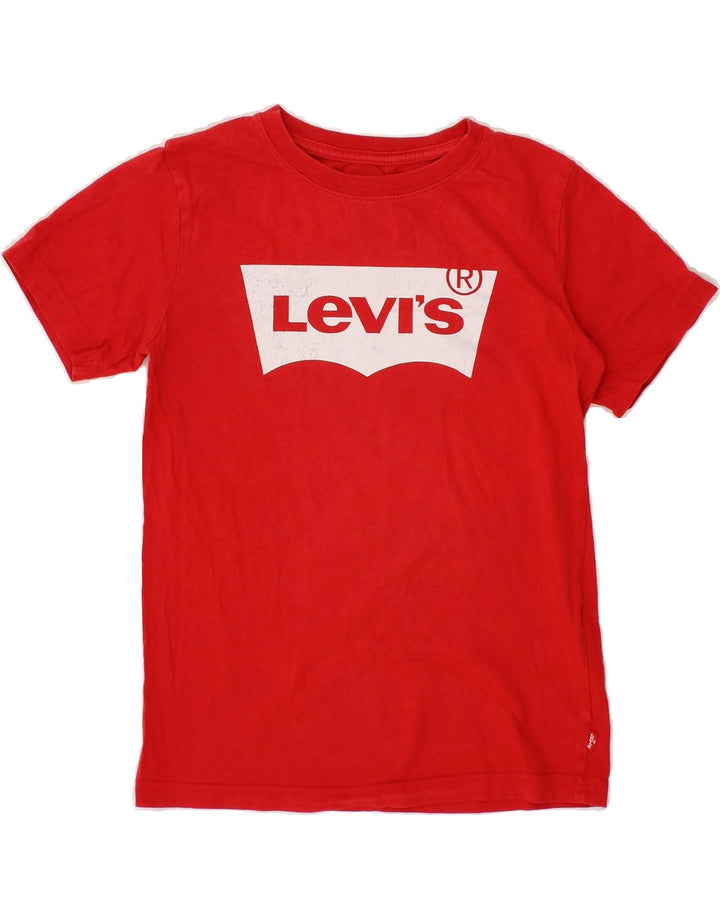 LEVI'S Boys Graphic T-Shirt Top 9-10 Years Red Cotton Vintage Levi's and Second-Hand Levi's from Messina Hembry 