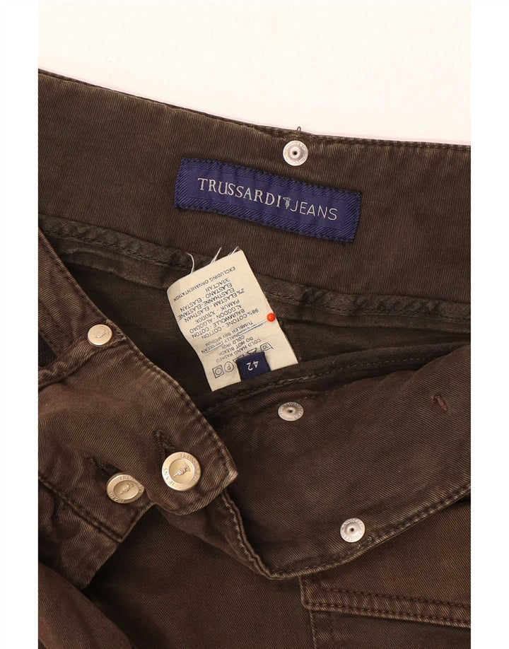 Trussardi Jupe En Jean IT 42 Medium W28 Marron Coton Femme