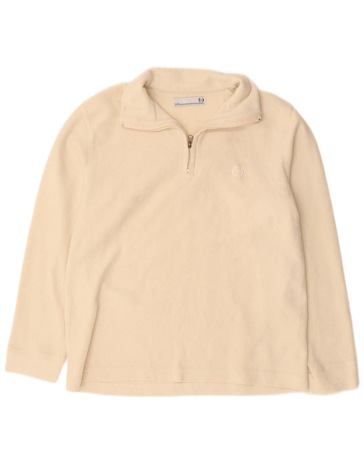 SERGIO TACCHINI Pull Polaire Col Zippé Homme Large Beige