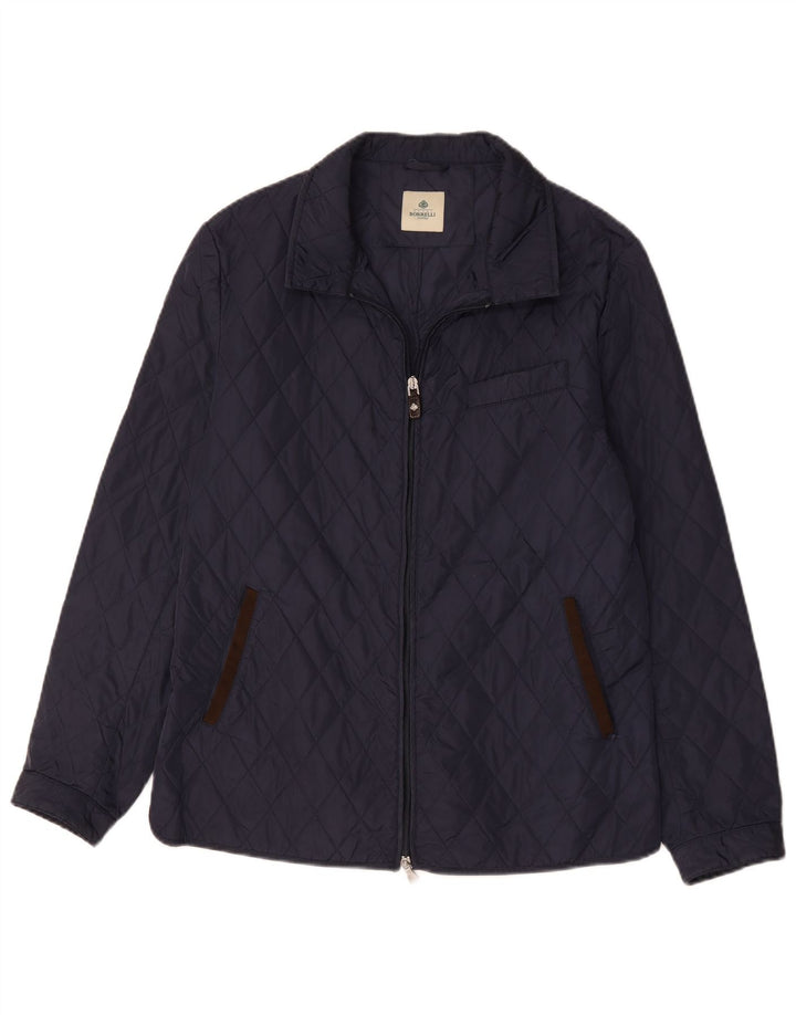 Luigi Borrelli Veste matelassée Napoli pour homme UK 38 Bleu marine moyen