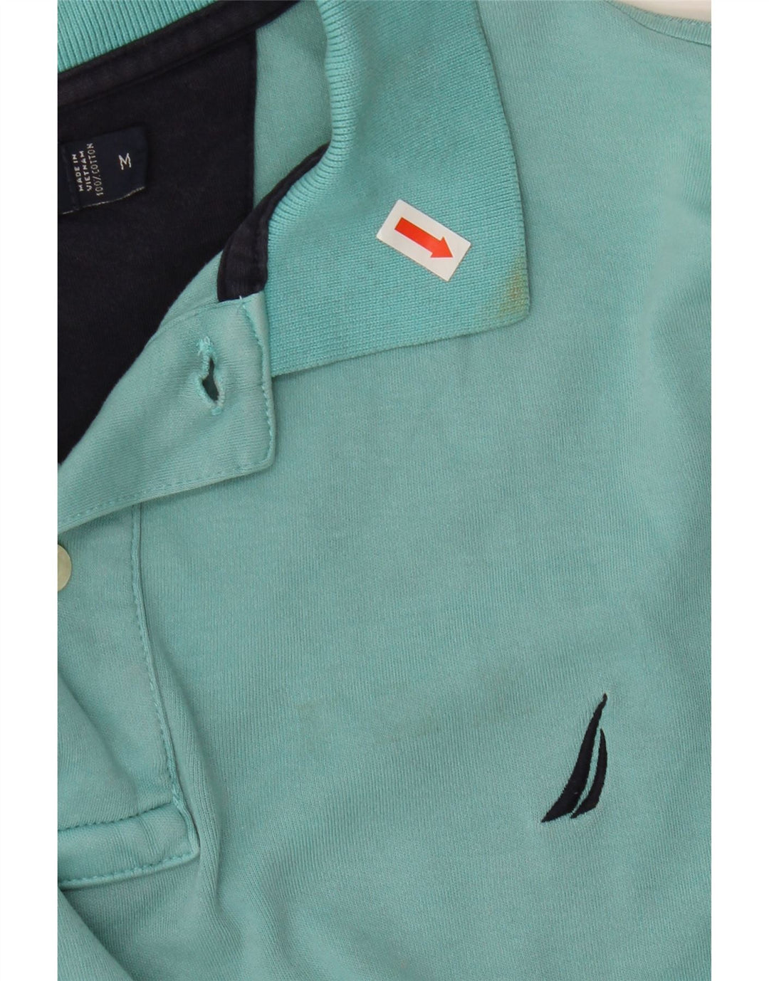 NAUTICA Polo Coupe Ample Homme Coton Turquoise Moyen