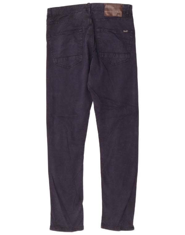 Zara Pantalon décontracté skinny pour homme EU 36 XS W29 L30 Bleu marine Coton