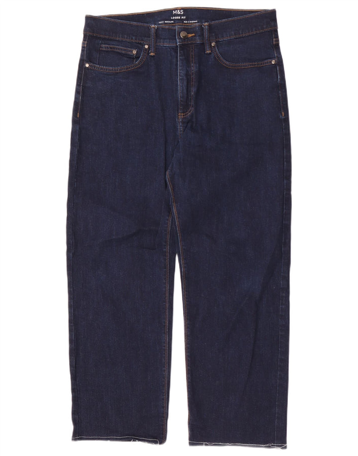 Marks & Spencer Jean ample homme W32 L27 bleu marine coton