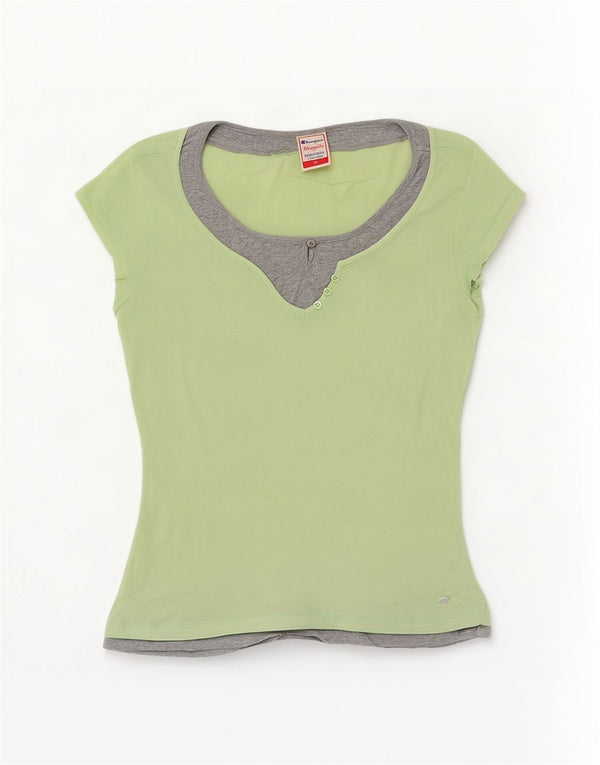 Champion T-shirt Heritage Fit pour femme UK 18 XL Vert Colourblock
