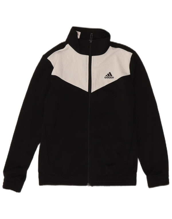 Adidas Veste de survêtement pour garçon 8-9 ans Noir Colourblock Polyester