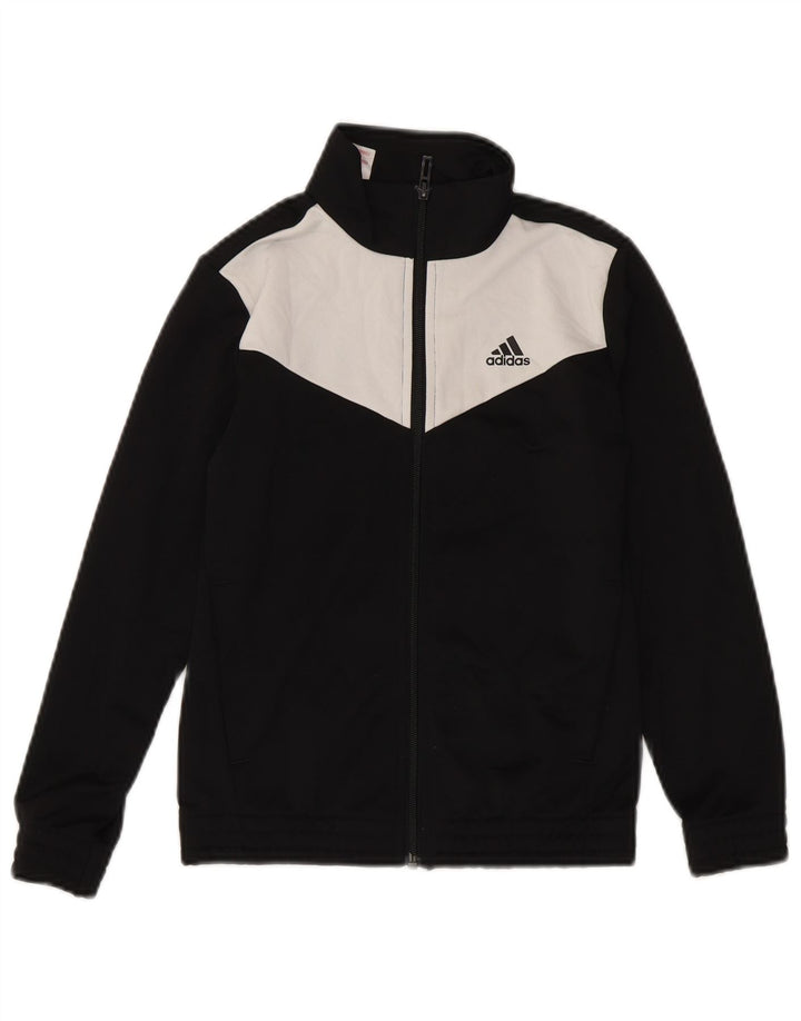 Adidas Veste de survêtement pour garçon 8-9 ans Noir Colourblock Polyester