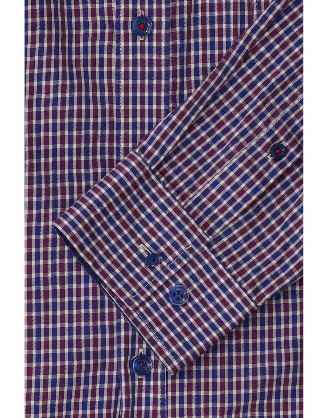 Pierre Cardin Chemise Homme Petit Carreau Bleu Polyester