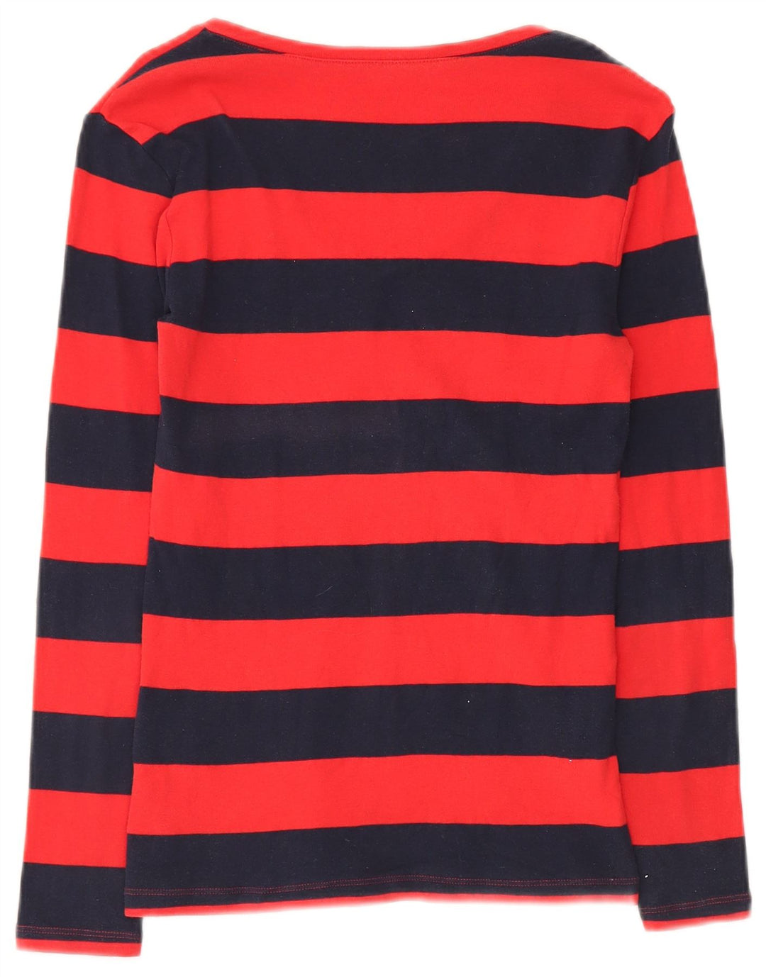 Tommy Hilfiger Haut à manches longues pour femme UK 10 Petit coton rayé rouge