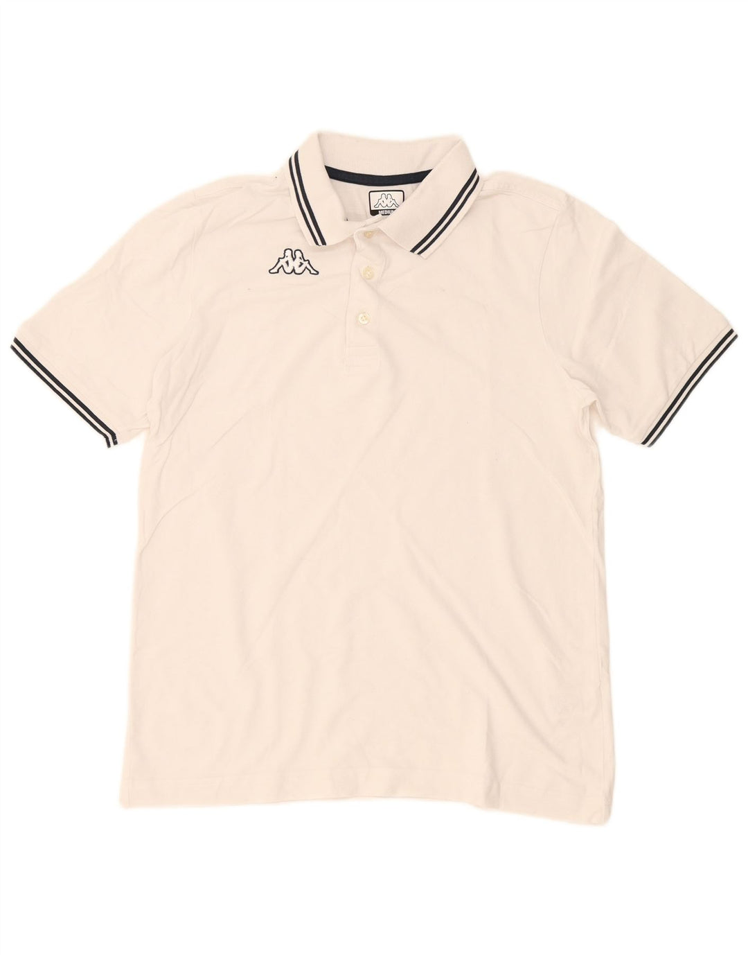 KAPPA Polo Homme Blanc Moyen Coton
