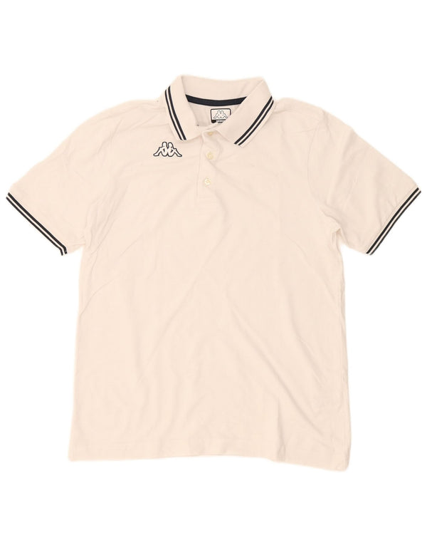 KAPPA Polo Homme Blanc Moyen Coton