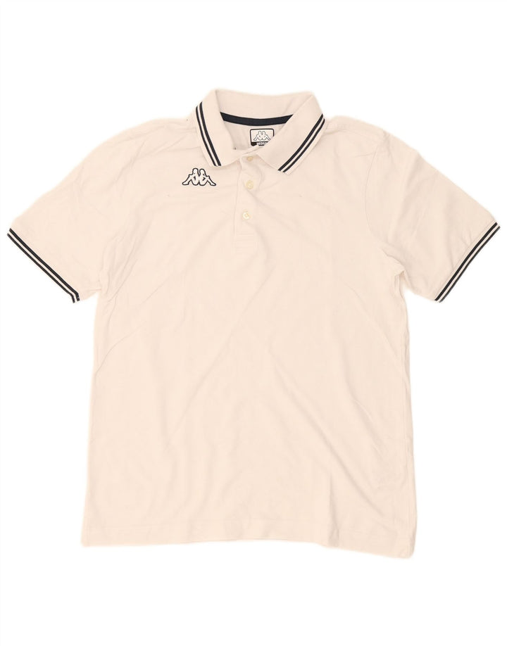 KAPPA Polo Homme Blanc Moyen Coton