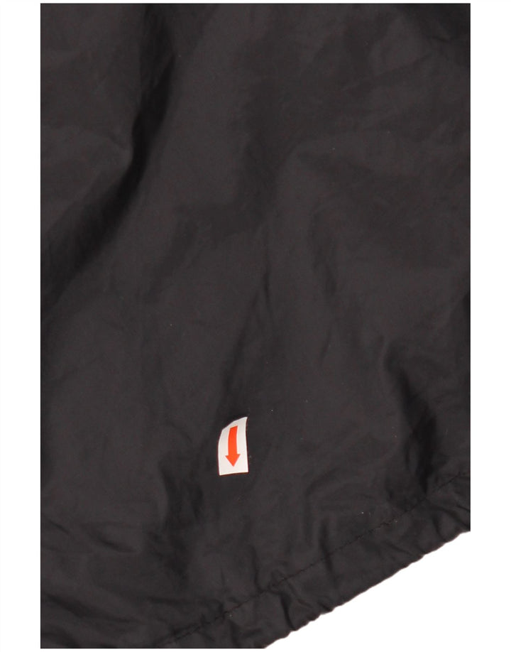 VINTAGE Veste de pluie à capuche pour homme UK 44 2XL Noir Géométrique