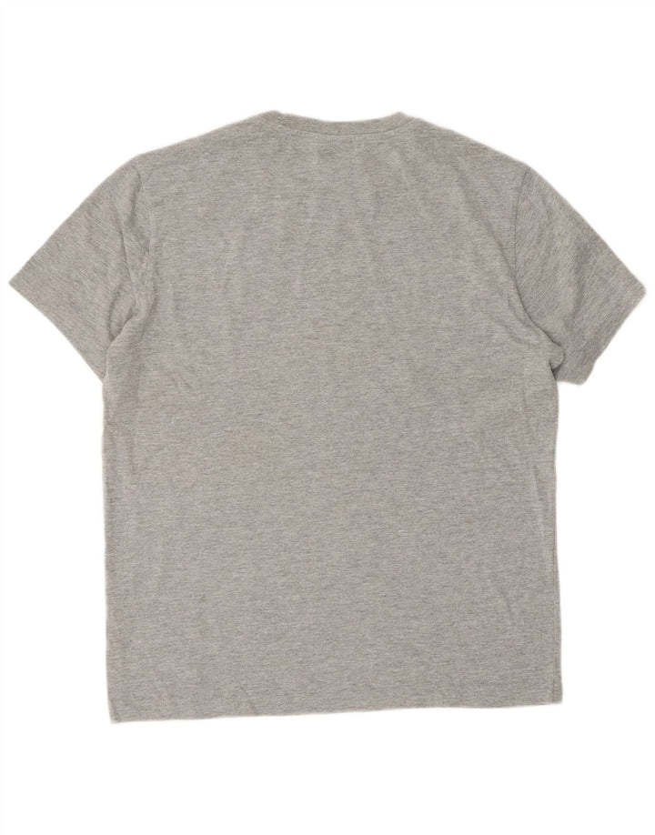 CHAMPION Mens Graphic T-Shirt Top Medium Grey Colourblock Cotton