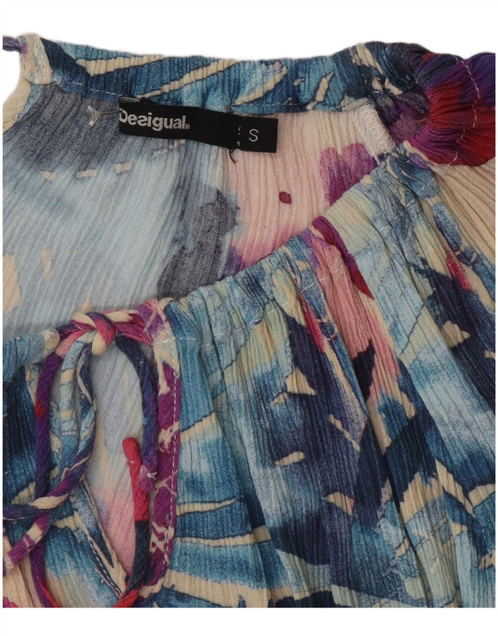 Desigual Haut graphique à épaules dénudées pour femme UK 10 Petit floral multicolore