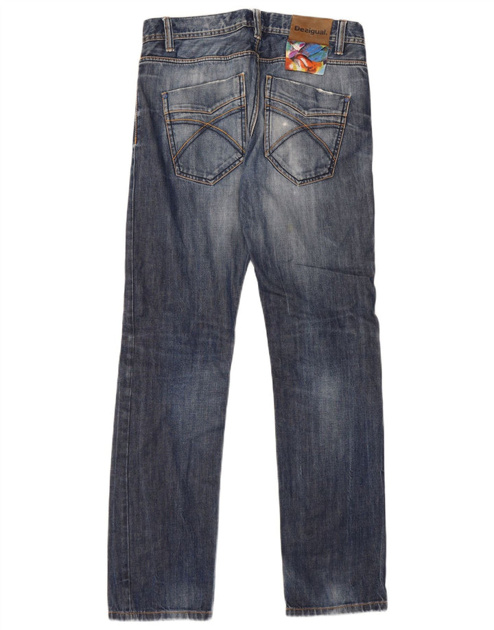 Desigual Jean droit W30 L33 bleu coton homme