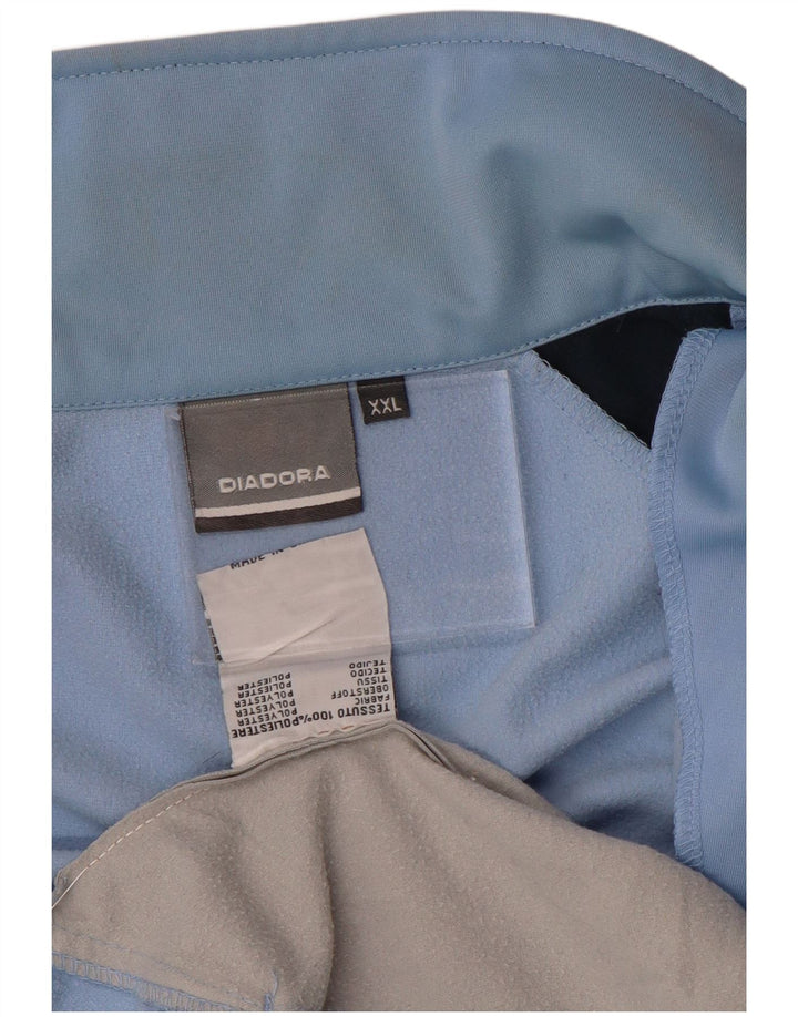 Diadora Veste de survêtement pour homme 2XL Bleu Colorblock Polyester