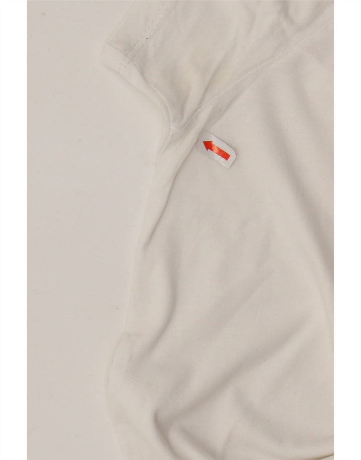 LEVI'S T-Shirt Femme UK 14 Medium Blanc