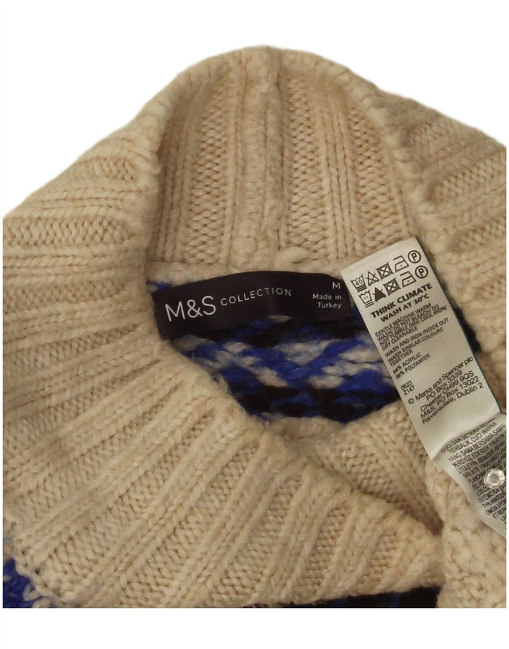 Marks & Spencer Pull à col roulé pour femme UK 14 Medium Off White