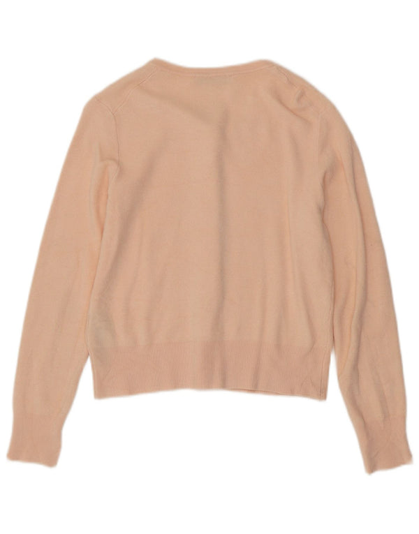 Zara Cardigan Femme Pull UK 12 Viscose Rose Moyen