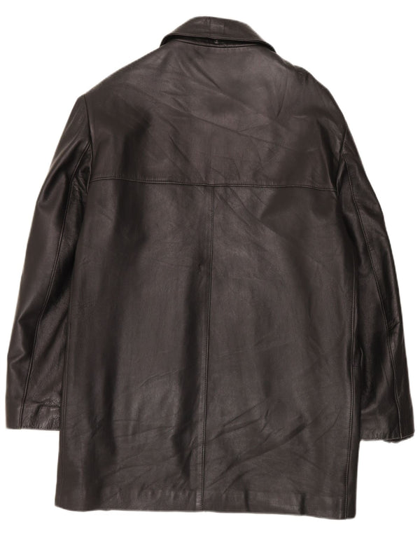 vintage Mens Regular Fit Veste en cuir UK 40 Grand Noir