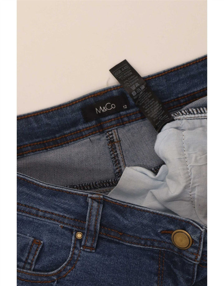M&Co Jean Slim Femme UK 12 Moyen W34 L28 Bleu Coton