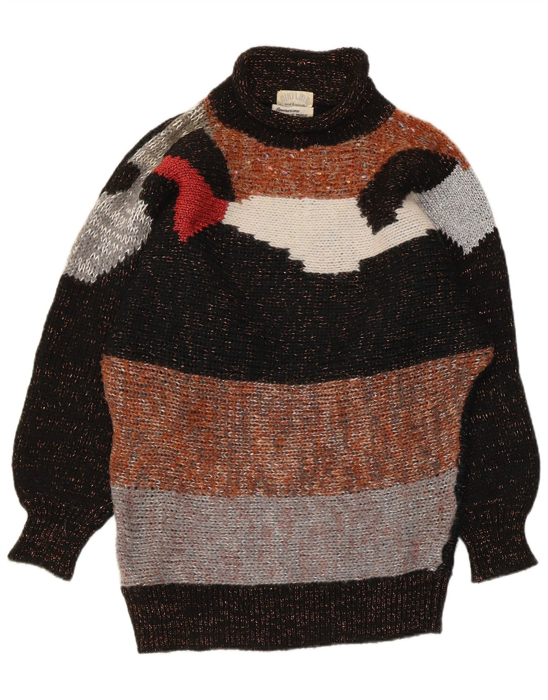 Niki Line Pull col roulé pour femme UK 16 Large Multicolore