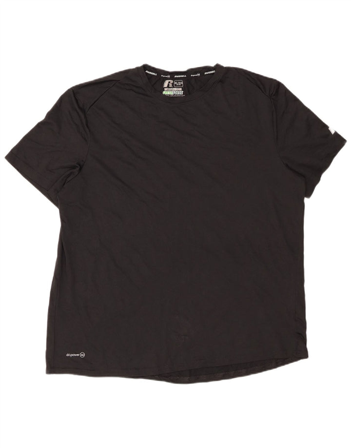 RUSSELL ATHLETIC T-shirt Dri-Power pour homme XL Noir Polyester